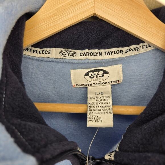 CAROLYN TAYLOR SPORT Blue Fleece Jacket L/G NWT 0257 - Picture 6 of 8